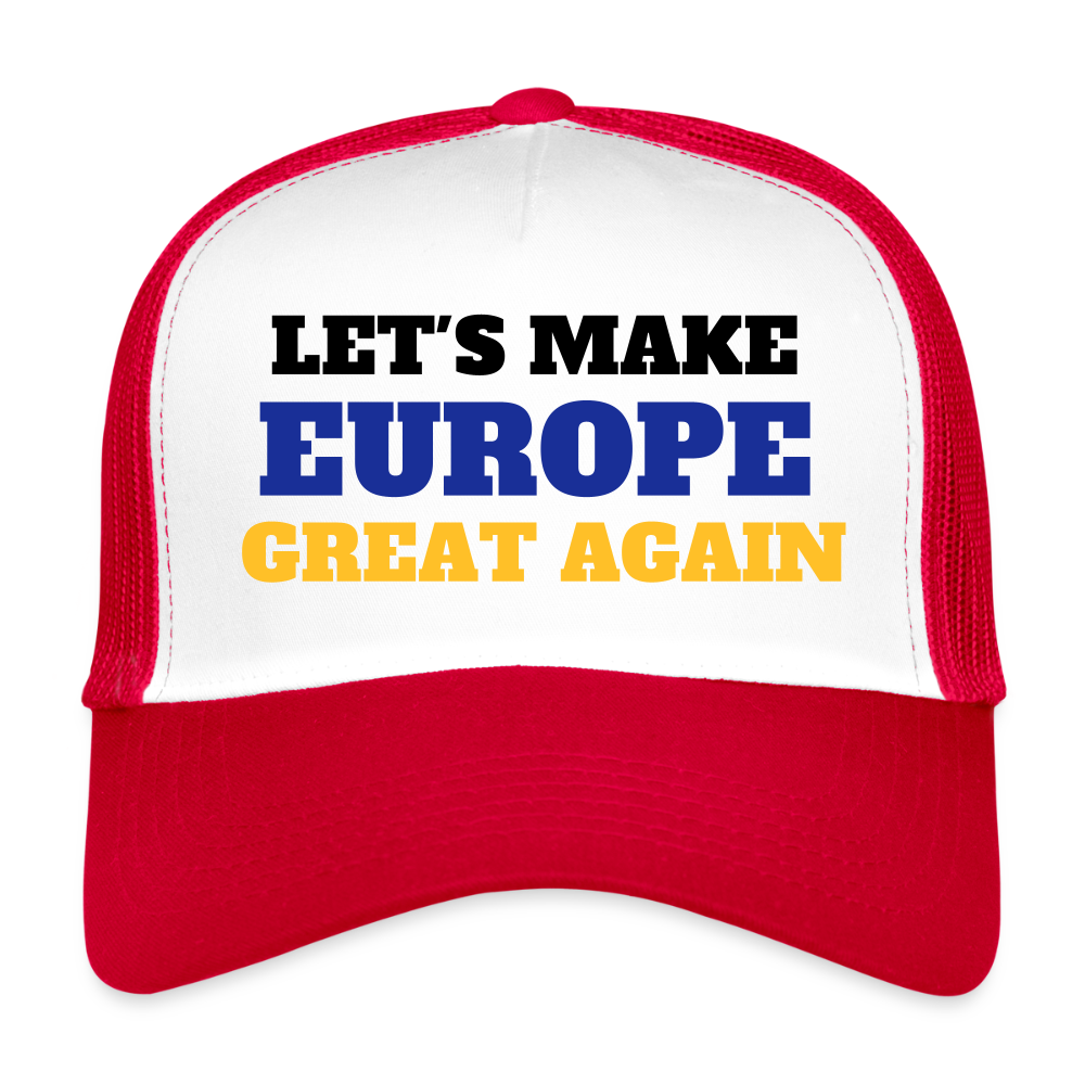 Classic Trucker MEGA Cap - white/red