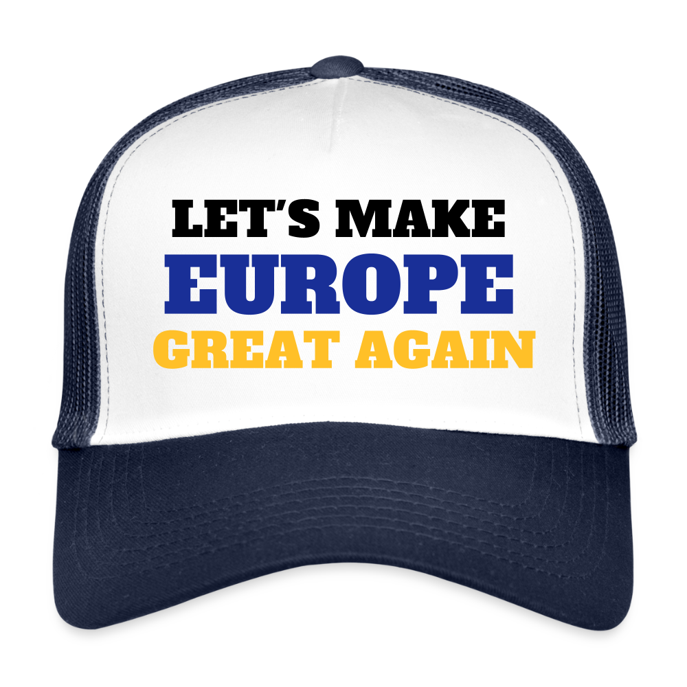 Classic Trucker MEGA Cap - white/navy